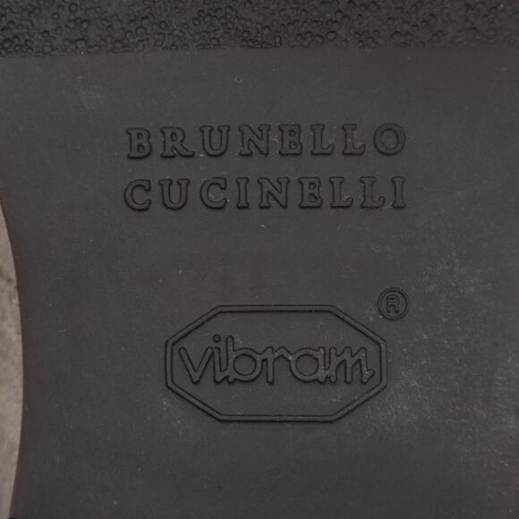 970$ Brunello Cucinelli Men's Chukka Boots Suede Grey Size: 42.5 US9.5 - Picture 11 of 13